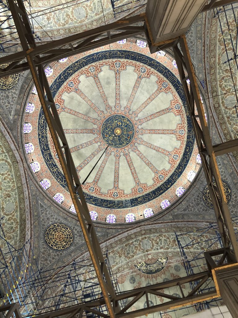 Gorgeous Mosaic Artwork inside the Blue Mosque, Istanbul, Turkey