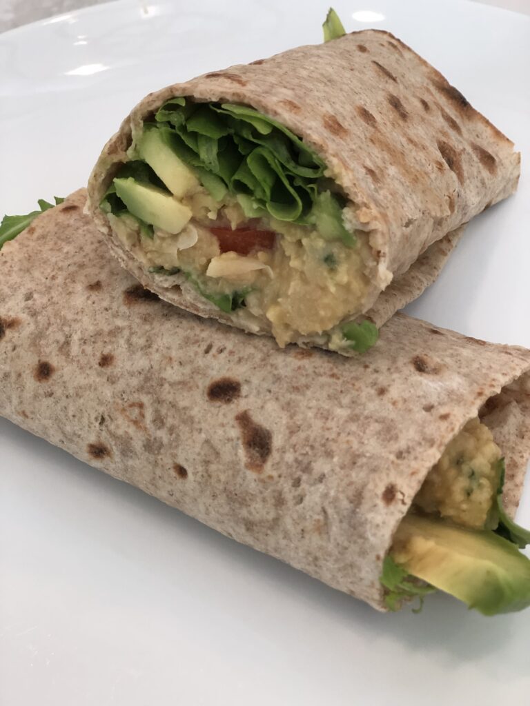 Lemony Chickpea Veggie Wrap