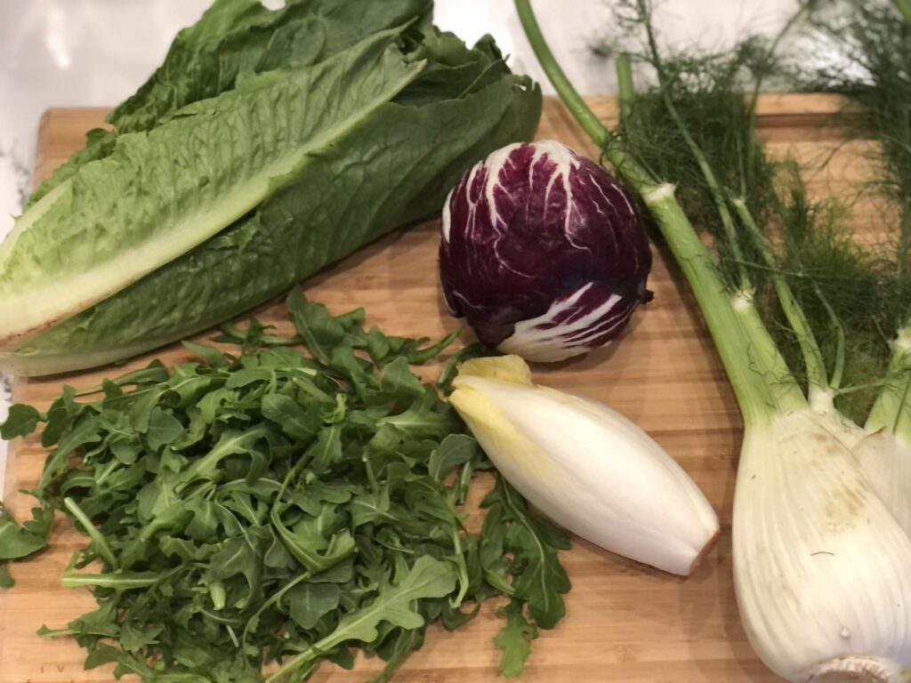 A variety of lettuces create Easy Italian Salad