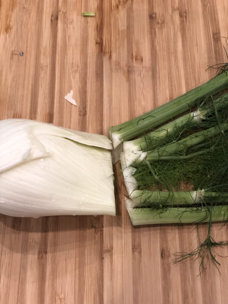 Be sure to cut off the top of your Fennel bulb for Easy Italian Salad