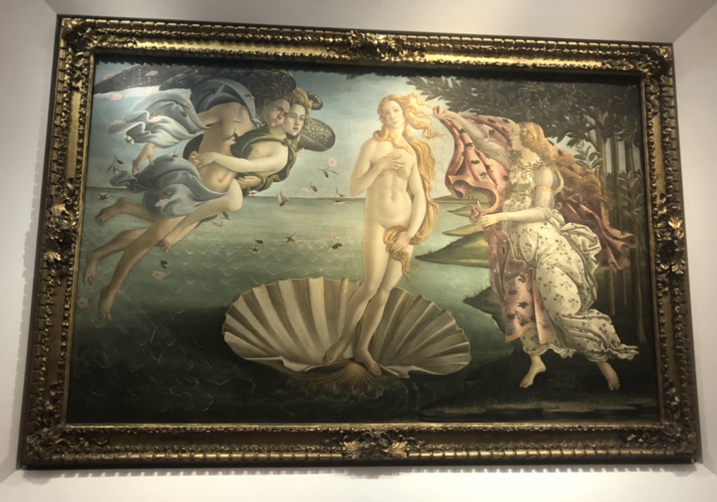 Up close with Botticelli's Birth of Venus at Uffizi Gallery during Best Mother-Daughter Trip to Florence