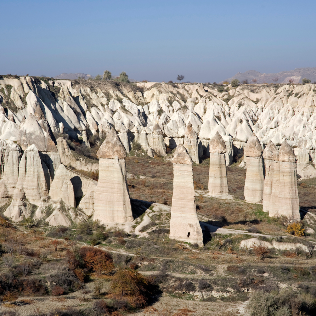 Naturally formed phallic like structures are quite a sight to see in Love Valley, Cappadocia, Turkey