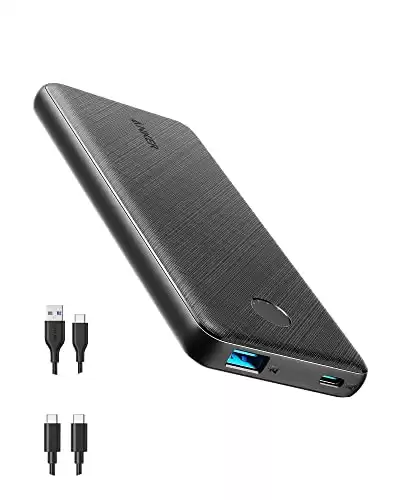 Anker Portable Charger, USB-C Portable Charger 10000mAh with 20W Power Delivery, 523 Power Bank (PowerCore Slim 10K PD) for iPhone 14/13/12 Series, S10, Pixel 4, and More