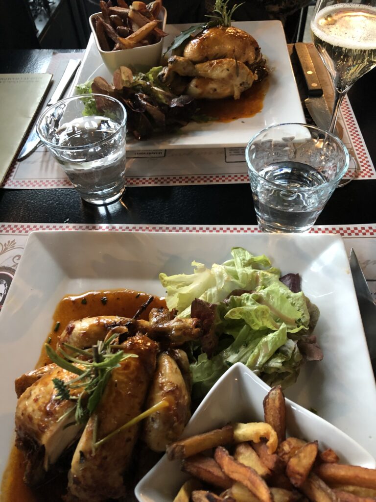 Lunch at delicious Rotisserie Henri IV, Ay, Champagne, France