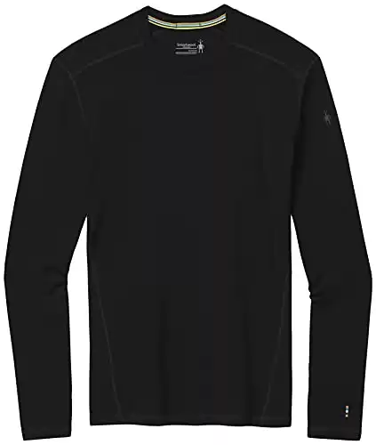 Smartwool Men's Classic Thermal Merino Base Layer Crew, Black, Large