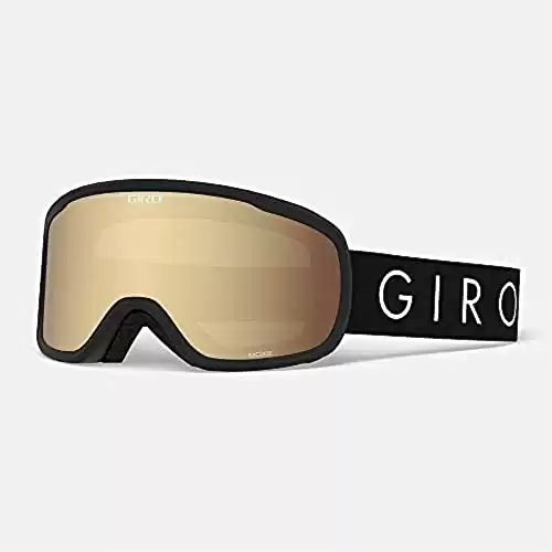 Giro Moxie Ski Goggles - Snowboard Goggles for Women & Youth - Black Core Light Strap with Amber Gold/Yellow Lenses