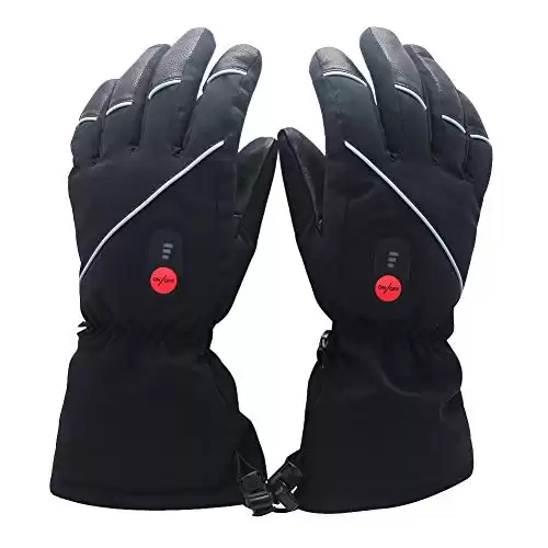 SAVIOR HEAT Heated Gloves for Men Women, Rechargeable Electric Heated Gloves, Heated Skiing Gloves and Snowboarding Gloves