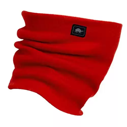 Original Turtle Fur Fleece - The Turtle's Neck, Heavyweight Neck Warmer, Red