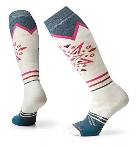 Smartwool Ski Full Cushion Mountain Snowflake Pattern OTC Socks - Women's Moonbeam Medium