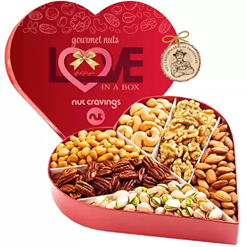 Valentines Day Gourmet Nuts Gift Basket