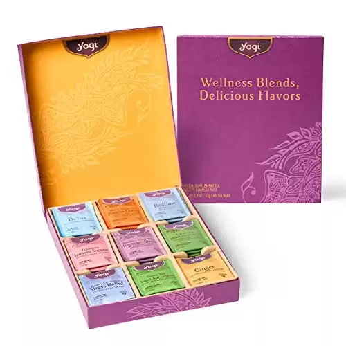 Yogi Organic Tea Sampler Gift Box (45 Tea Bags)