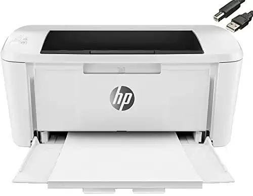 HP Laserjet Pro M15w Wireless Laser Printer, Compatible with Alexa (W2G51A)， Print Scan Copy Fax，auto-on/auto-Off Technology，Ahaghug Printer Cable.