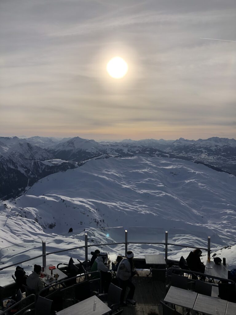 Sitting on top of Sky High Peaks in Chamonix Mont-Blanc, Le Panoramic du Brevant, Chamonix Mont-Blanc France