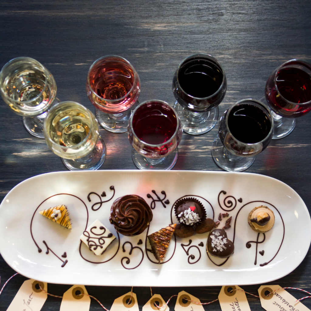 Create beautiful wine and chocolate displays to look like a pro and select favorite combinations