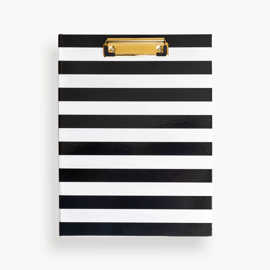 Day Designer Clipfolio in Black Stripe