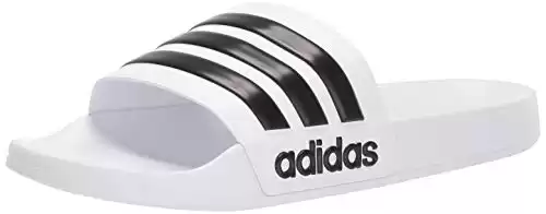 Adidas Men's Cloudfoam Adilette Adilette Flip Flops,White (Footwear White/core Black/footwear White),6 UK/39 EU