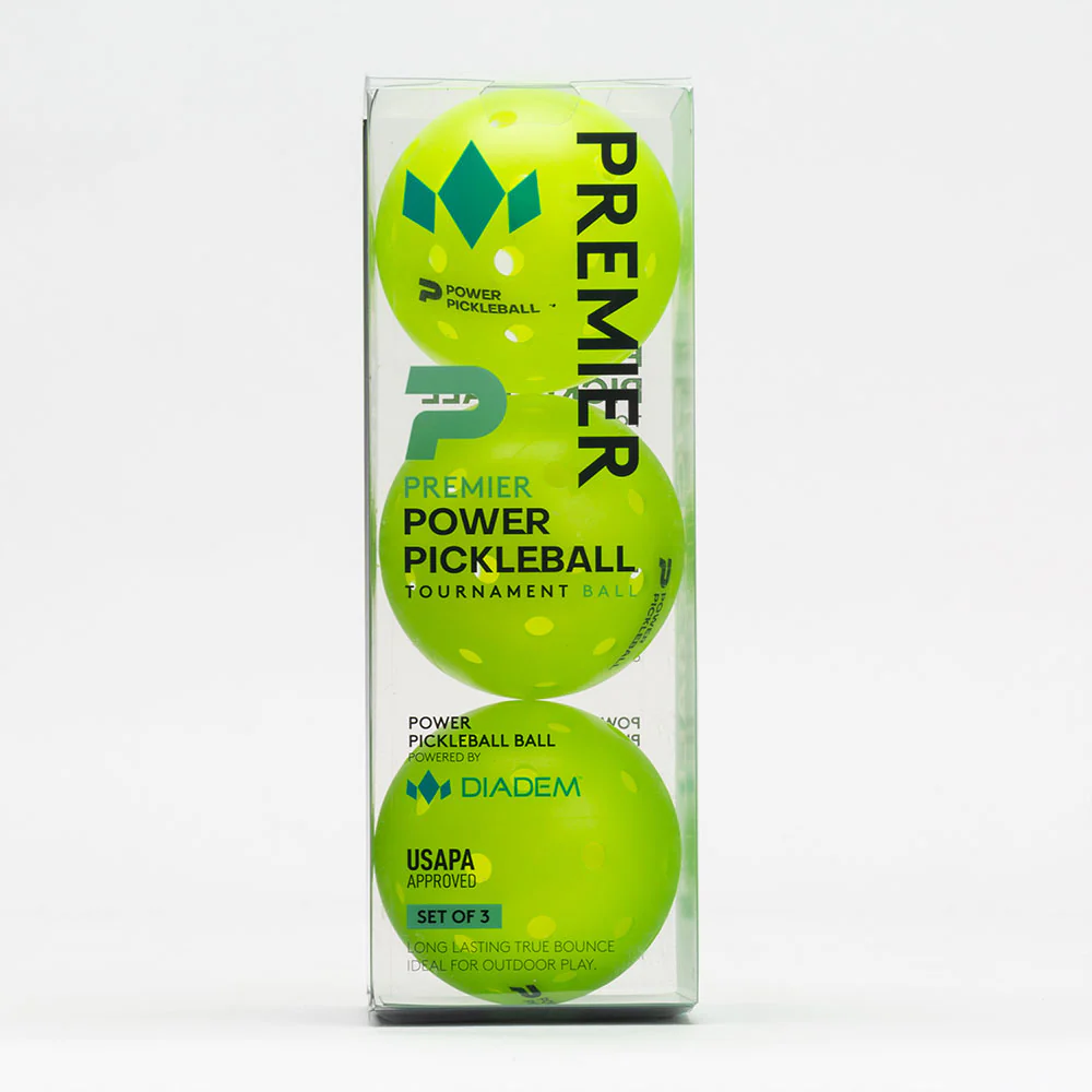 Diadem Premier Power Pickleball 3 Pack Pickleball Balls