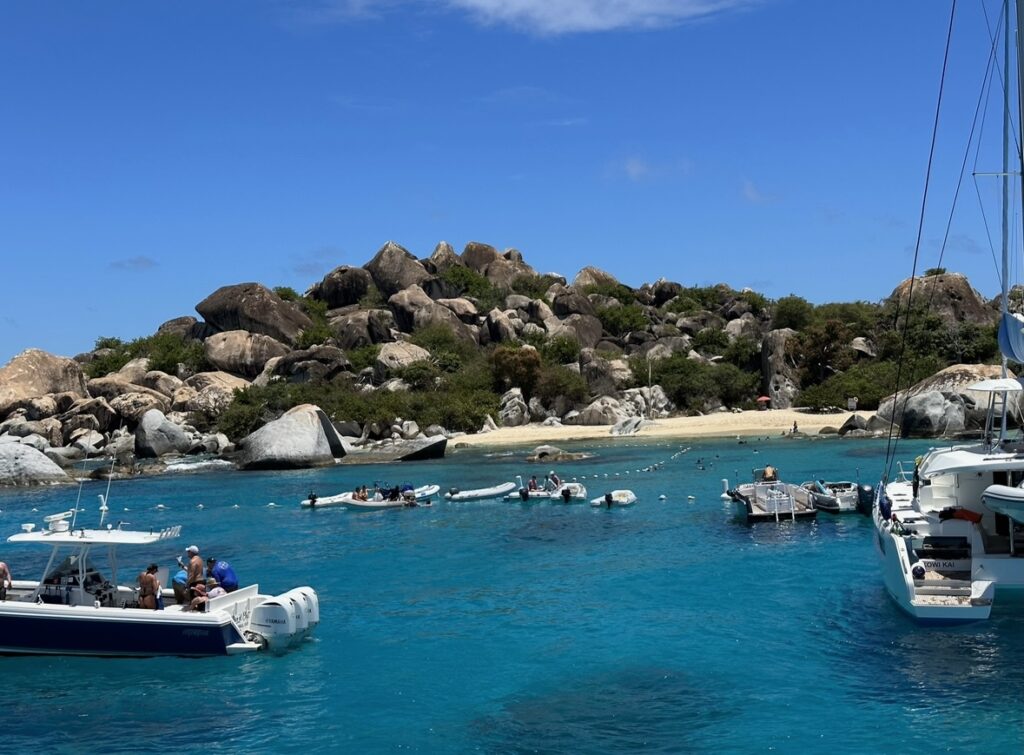 The Beautiful Baths are right off shore on Virgin Gorda, British Virgin Islands