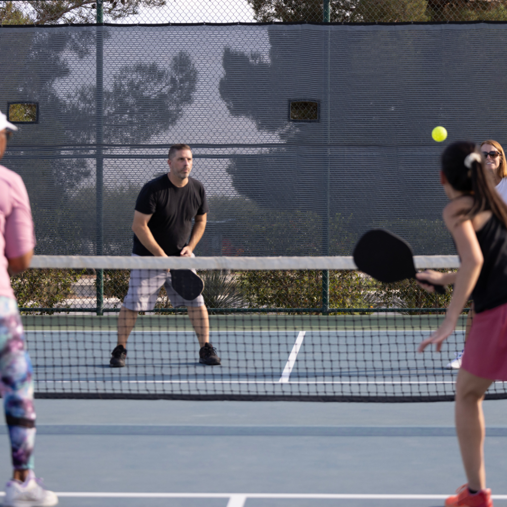 Pickleball is easy to play with a partner or doubles