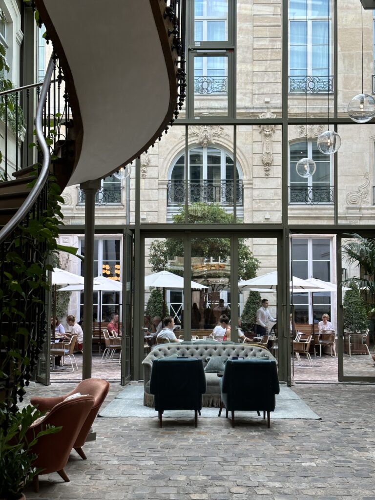 Beautiful Lobby and Restaurant of Hotel Hoxton Paris