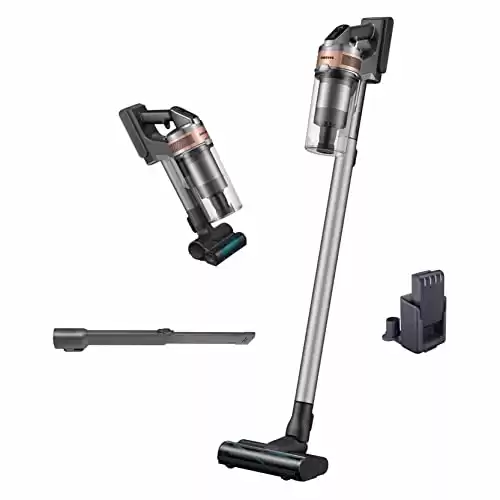 SAMSUNG Jet 75 Pet Cordless Stick Vacuum Cleaner, Lightweight w/ Turbo Brush, Mini Motorized Tool, Removable Battery, Powerful Cleaning for Hardwood Floors, Carpets, Area Rugs, VS20T7512N7/AA, Silver