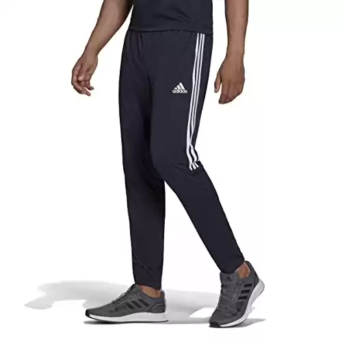 adidas Men's Aeroready Sereno Slim Tapered-Cut 3-stripes Pants, Ink, Large