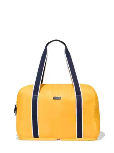 Paravel Foldable Travel Duffle Bag | Made with Sustainable Recycled Polyester | Lightweight Carry on Bag | Canyon Yellow