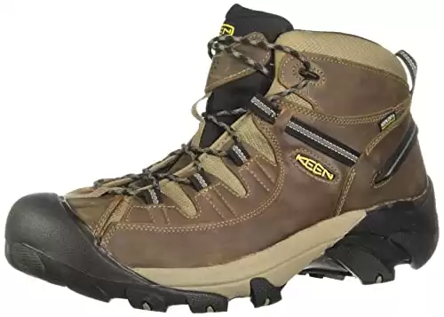KEEN Men's Targhee 2 Mid Height Waterproof Hiking Boots, Shitake/Brindle, 9 US