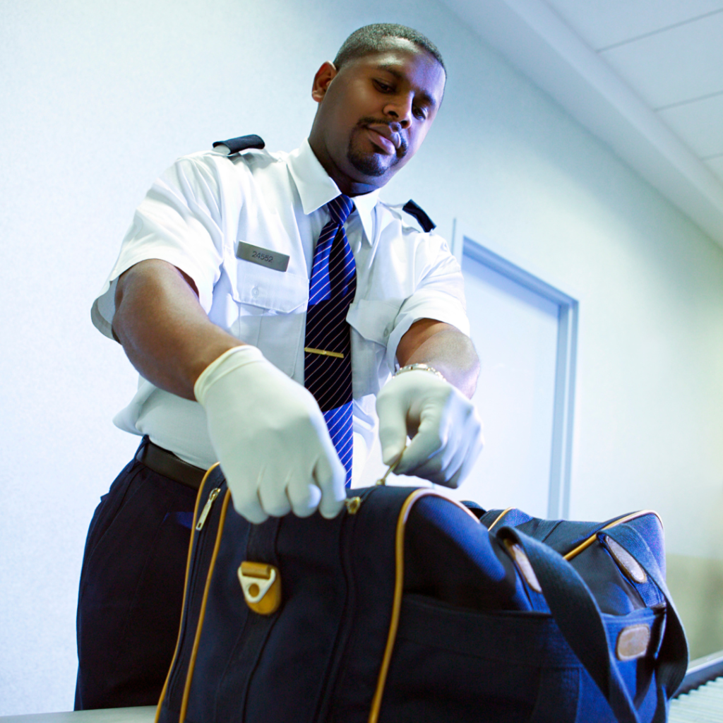 Place food items on top of your carry-on for easy inspection