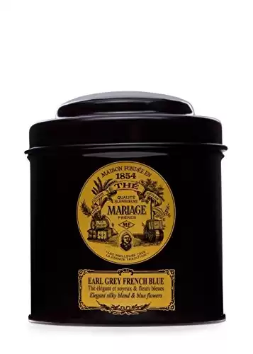 MARIAGE FRERES. Earl Grey French Blue Tea, 100g Loose Tea, in a Tin Caddy (1 Pack) MR24LS