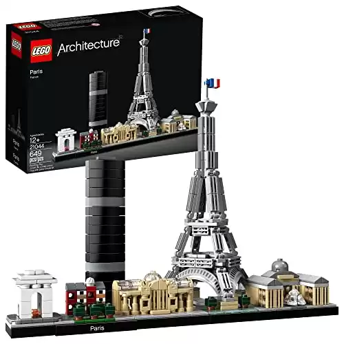 LEGO Architecture Skyline Collection 21044 Paris Skyline Building Kit With Eiffel Tower Model and other Paris City Architecture for build and display (649 Pieces)