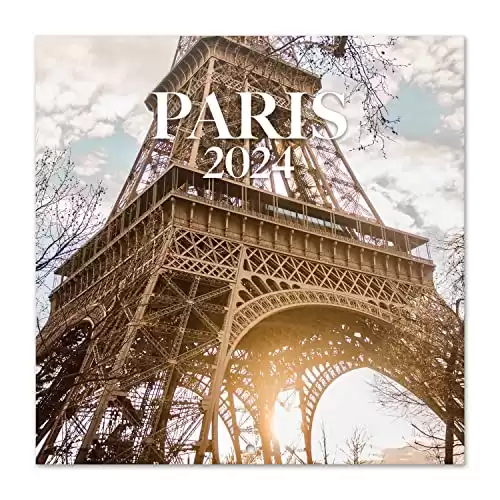 Paris Wall Calendar 2024 12" x 12" FSC® Plastic Free - Starts Week On Sunday | Square Wall Calendar 2024 | Family Planner Calendar 2024 | Travel Calendar 2024 | Paris Gifts | + 4 Bonus Mont...