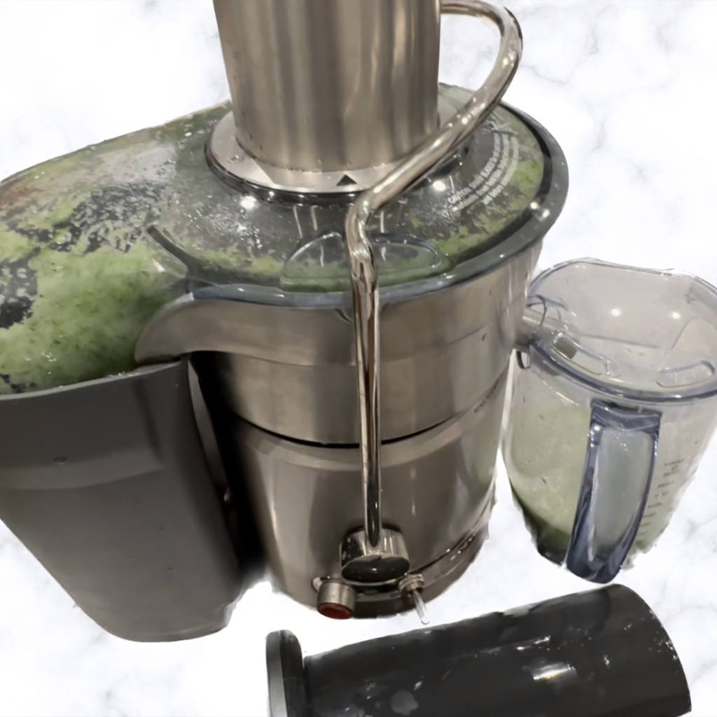 An electric juicer, such as this one made by Breville, will remove pulp and extract only the juice for a refreshing drink