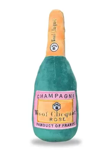 GoodBoy Dog Supply - Woof Clicquot Rosé Champagne Dog Toy for All Breed Sizes