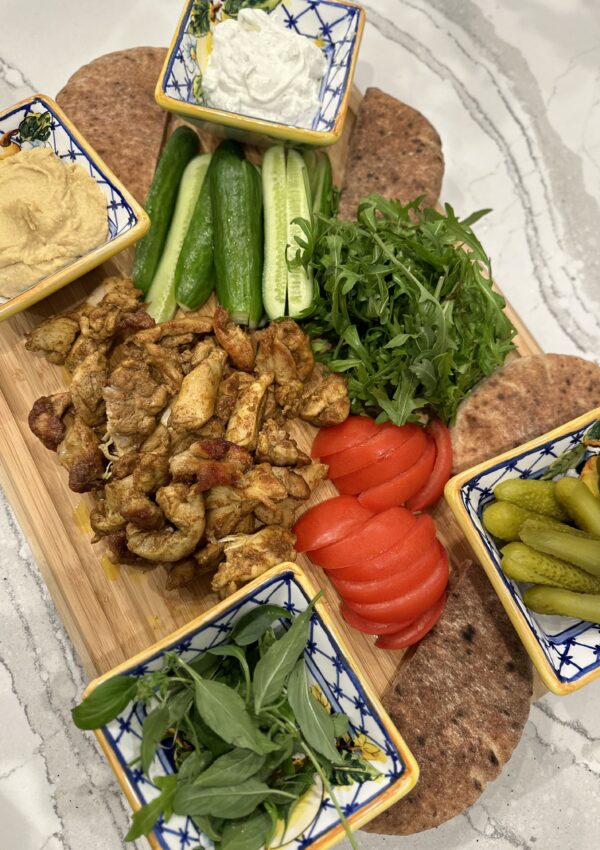 Elevate Your Dinner Game With A Chicken Shawarma Pita Board