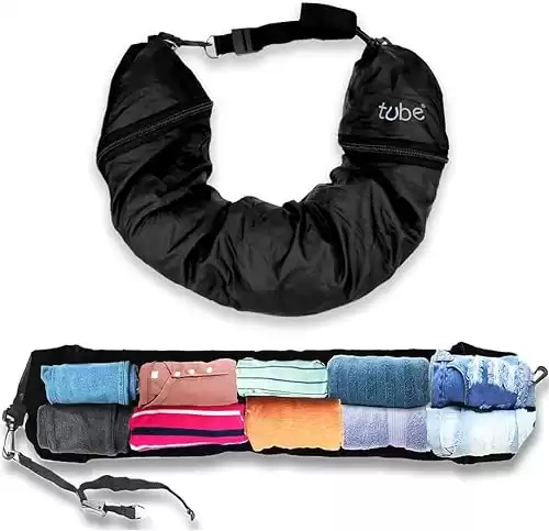 TUBE The Original Pillow You Stuff with Clothes – Transforms Into Extra Luggage Without Excess Fees - Fits Up to 3 Days of Travel Essentials - Keep Your Belongings Nearby in Case of Lost Luggage