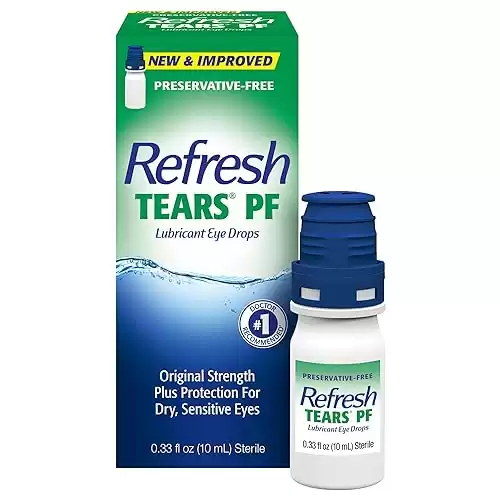 Refresh Tears PF Preservative-Free Artificial Tears Lubricant Eye Drops, 0.33 fl oz (10 mL)