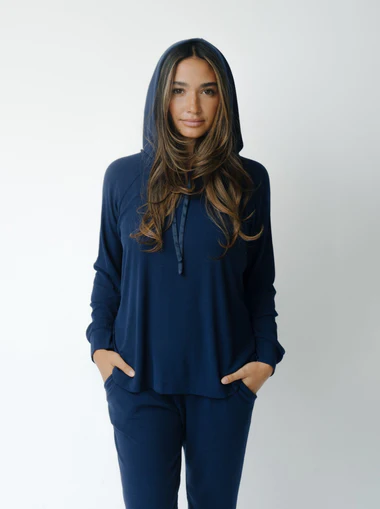 Women’s Bamboo Rib-Knit Pullover Hoodie | Cozy Earth