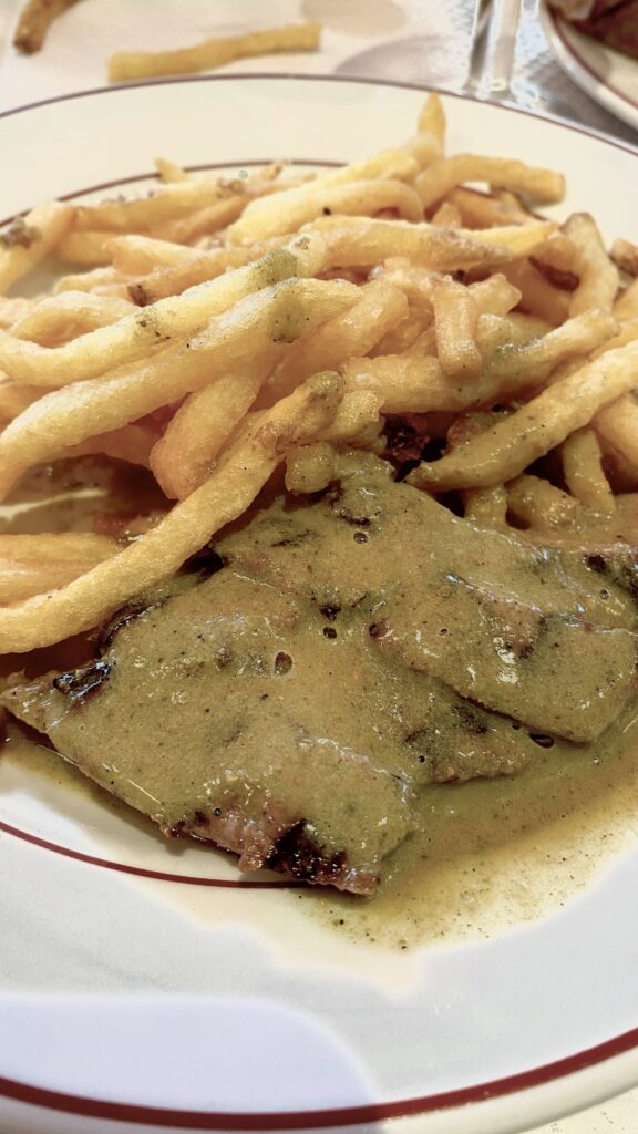 Le Relais de L'Entrecote's special sauce is the secret to to their popularity