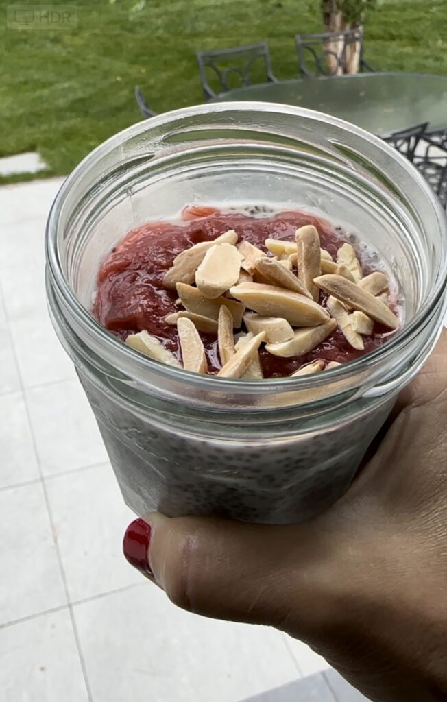 Delightful Strawberry Rhubarb Chia Seed Pudding