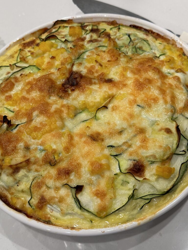 Hot and bubbly Crustless Four Layer Veggie Quiche