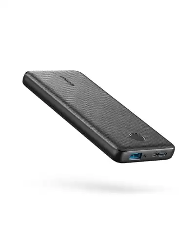 Anker Power Bank(PowerCore 10K),Compact Travel-Ready 10,000mAh Battery Pack with PowerIQ Charging Technology,5V/3A High-Speed Charging for iPhone,iPad,and More (USB-C Input and Output Black 1pa...