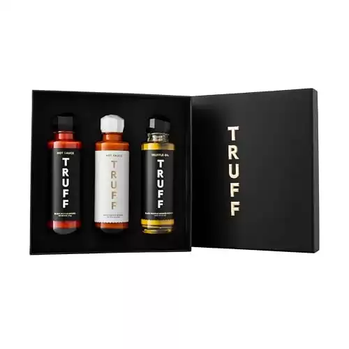 TRUFF Sampler Pack - Gourmet Hot Sauce Set of Original (6 oz), White Truffle Edition (6 oz), and Black Truffle Oil (5.6 oz), Unique Flavor Experiences with Truffle, 3-Bottle Bundle