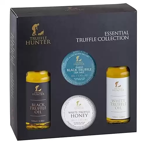 TruffleHunter - Essential Truffle Collection Gift Set - Black & White Truffle Oil, Sea Salt, Truffle Honey