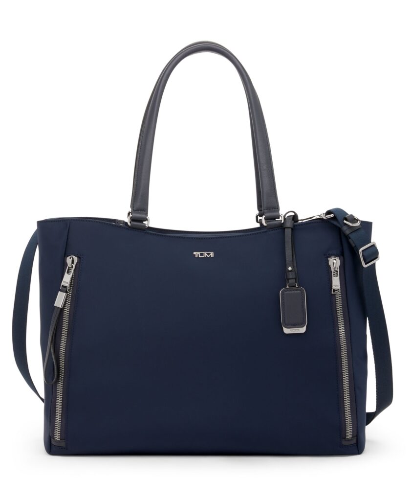 This modern and stylish Tumi tote has a place for everything