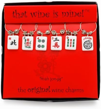 Cute Mahjong Wine Charms make a great gift