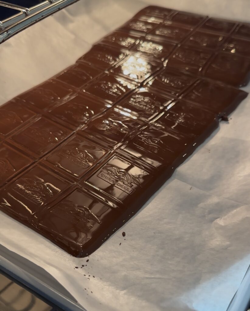 Melt your chocolate using the easy tray method