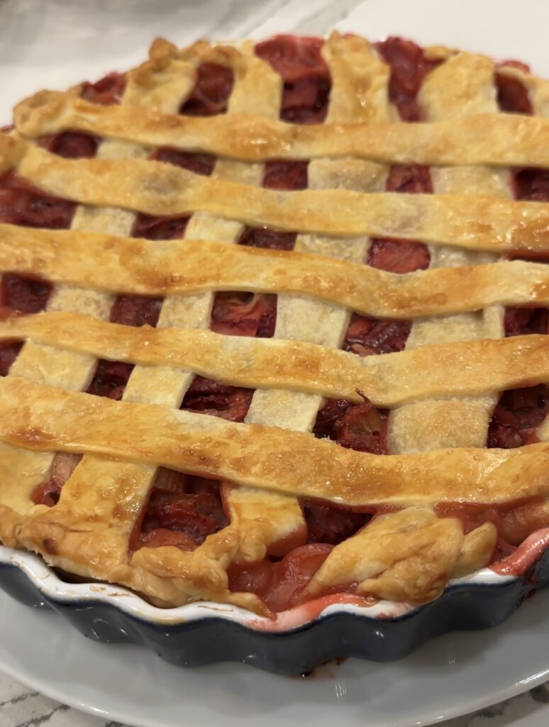 Strawberry Rhubarb Pie definitely feels like summer